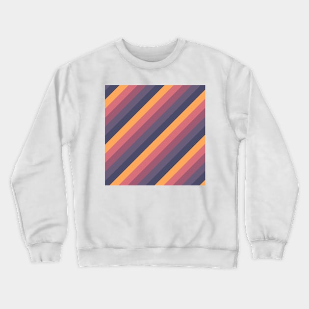 Striped - Sunset Crewneck Sweatshirt by Tallulah-Malibu